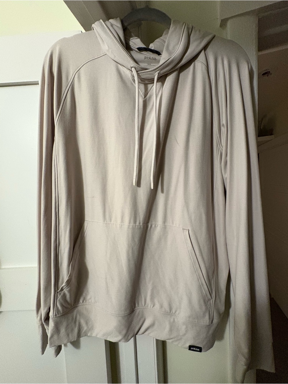 Prana Men’s Light Beige Pullover Hoodie